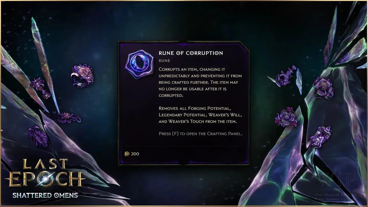 Timeglass Core after Greater Omen