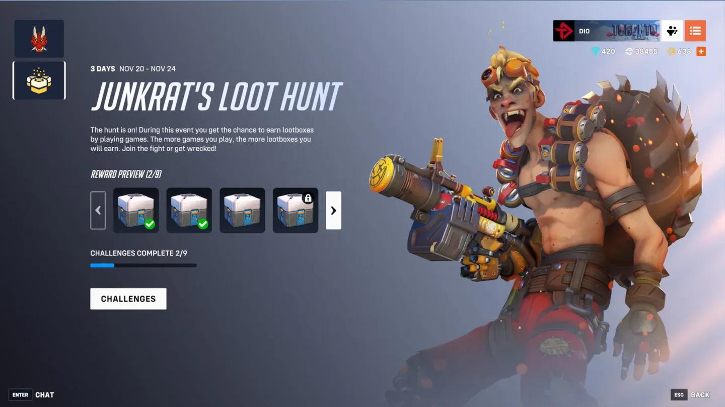 Junkrat's Loot Hunt rewards