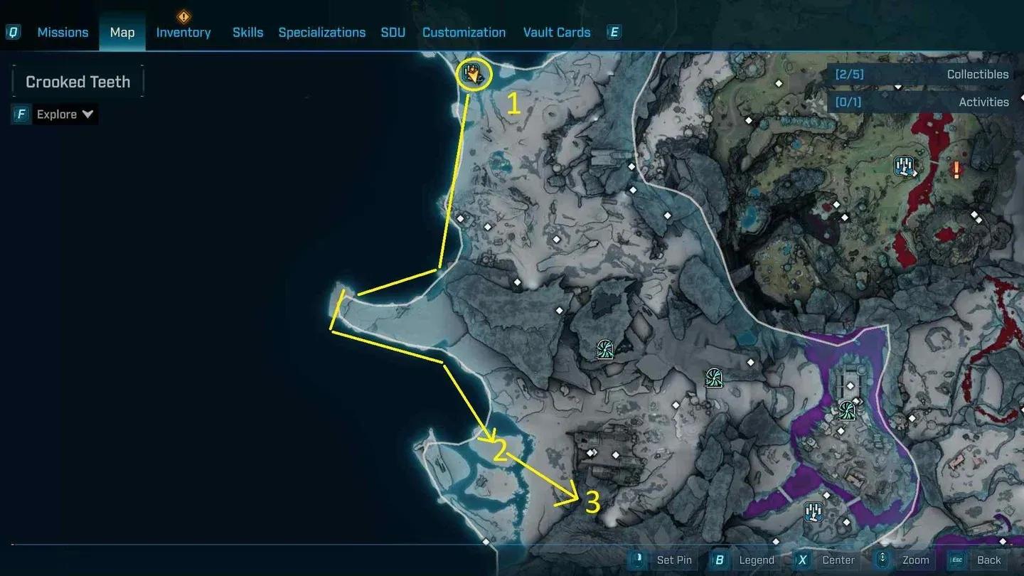 The Ellie's Garage loop route