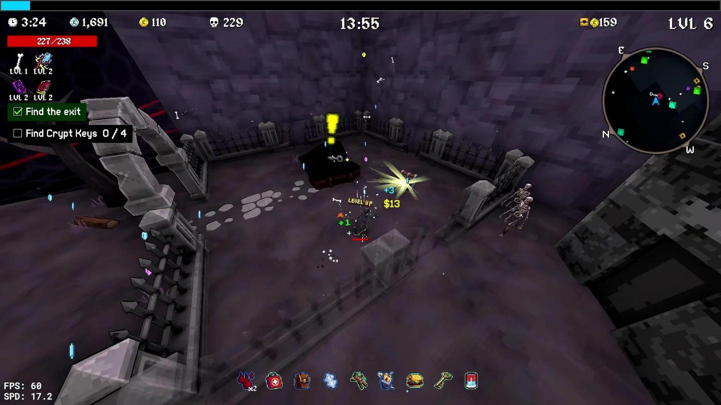 Shadow 魔法 Annihilation 法球在 Clover RPG 中環繞敵人