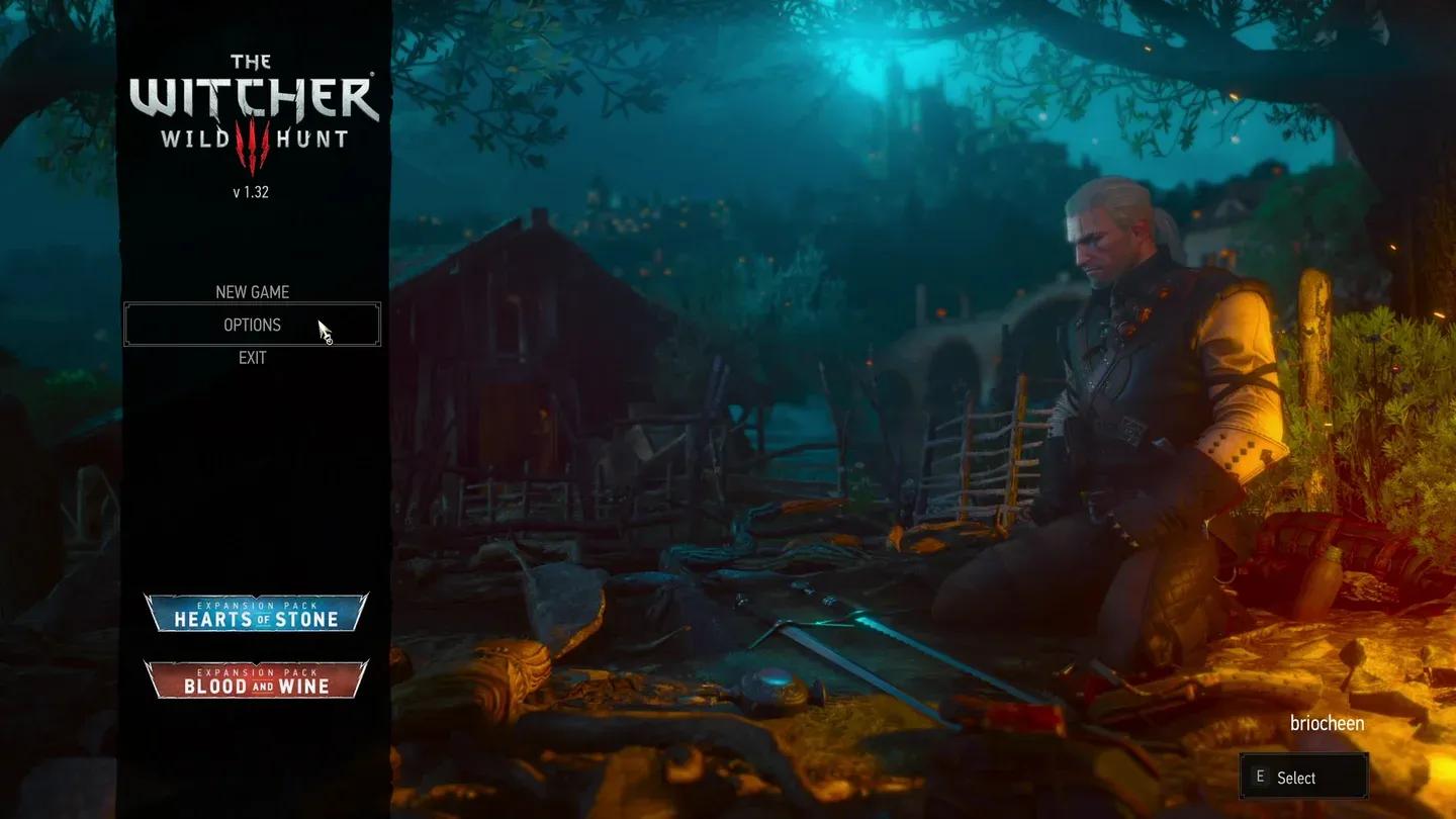 Witcher 3 complete edition menu