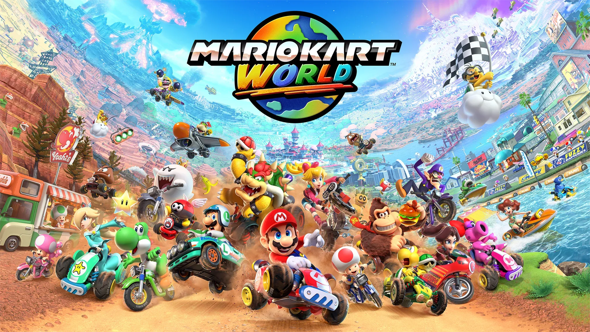 Mario Kart World 무료 업데이트, 클래식 SNES 코스 추가