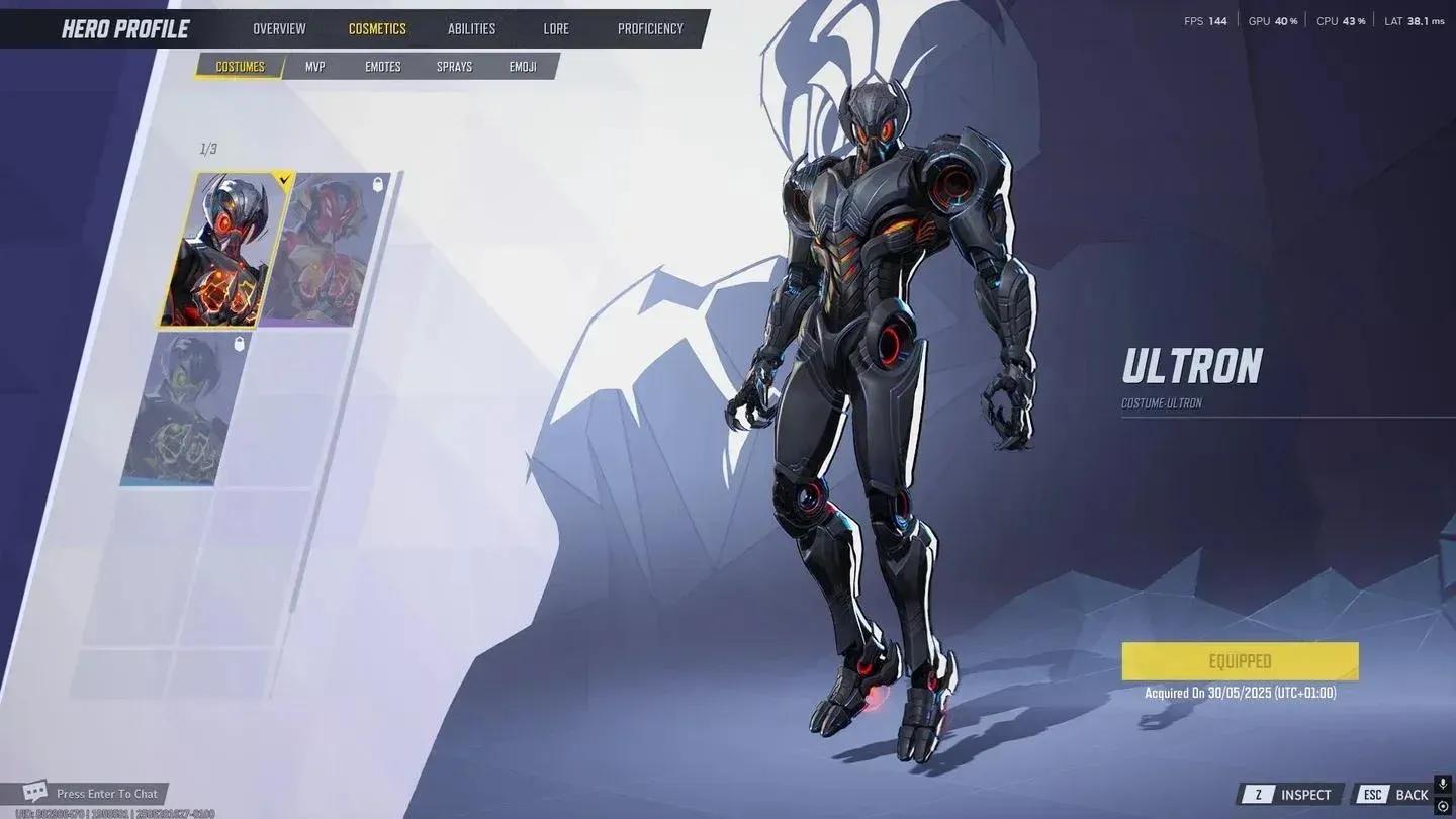 Free Ultron costume reward