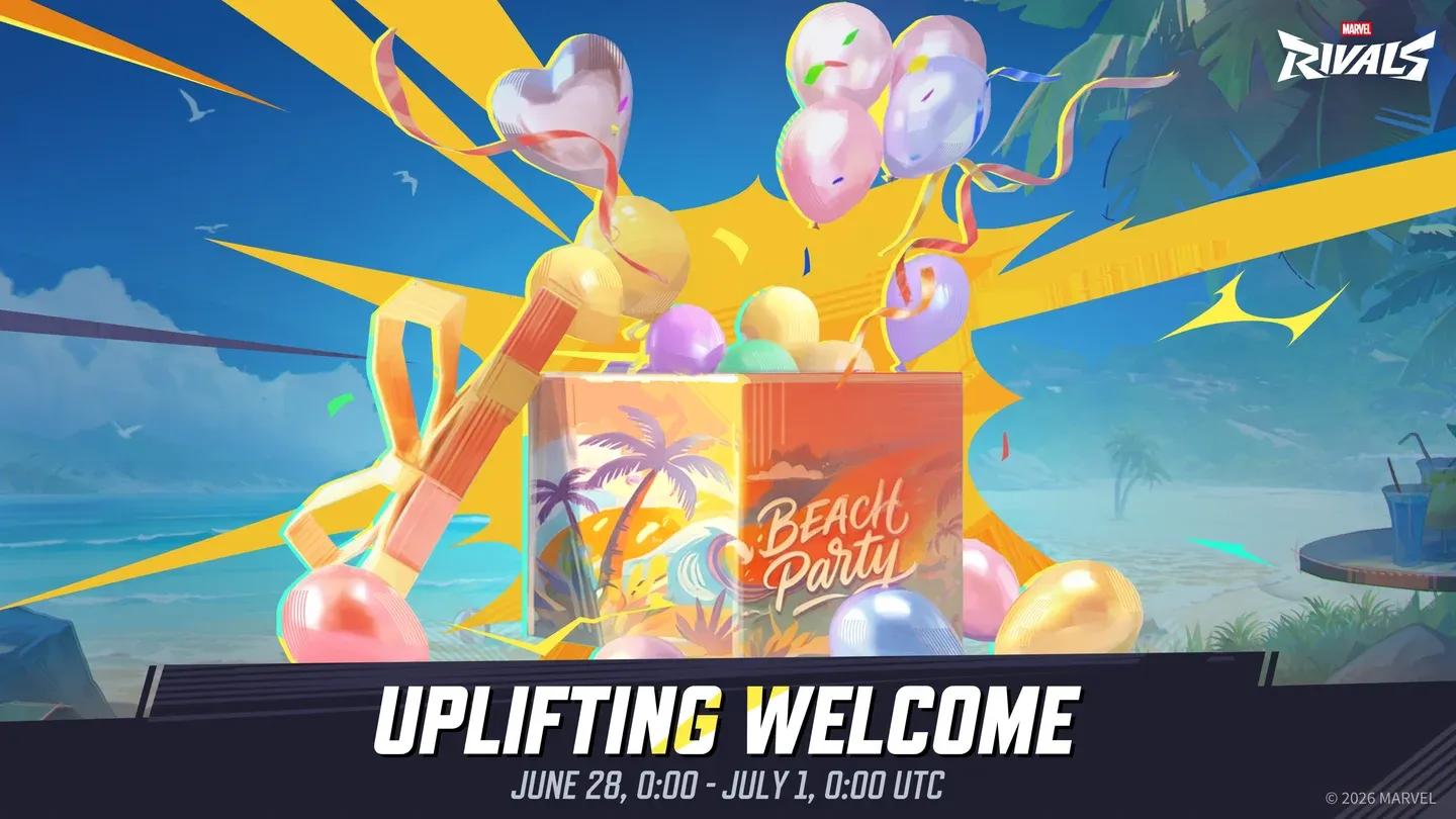 Uplifting Welcome reward screen