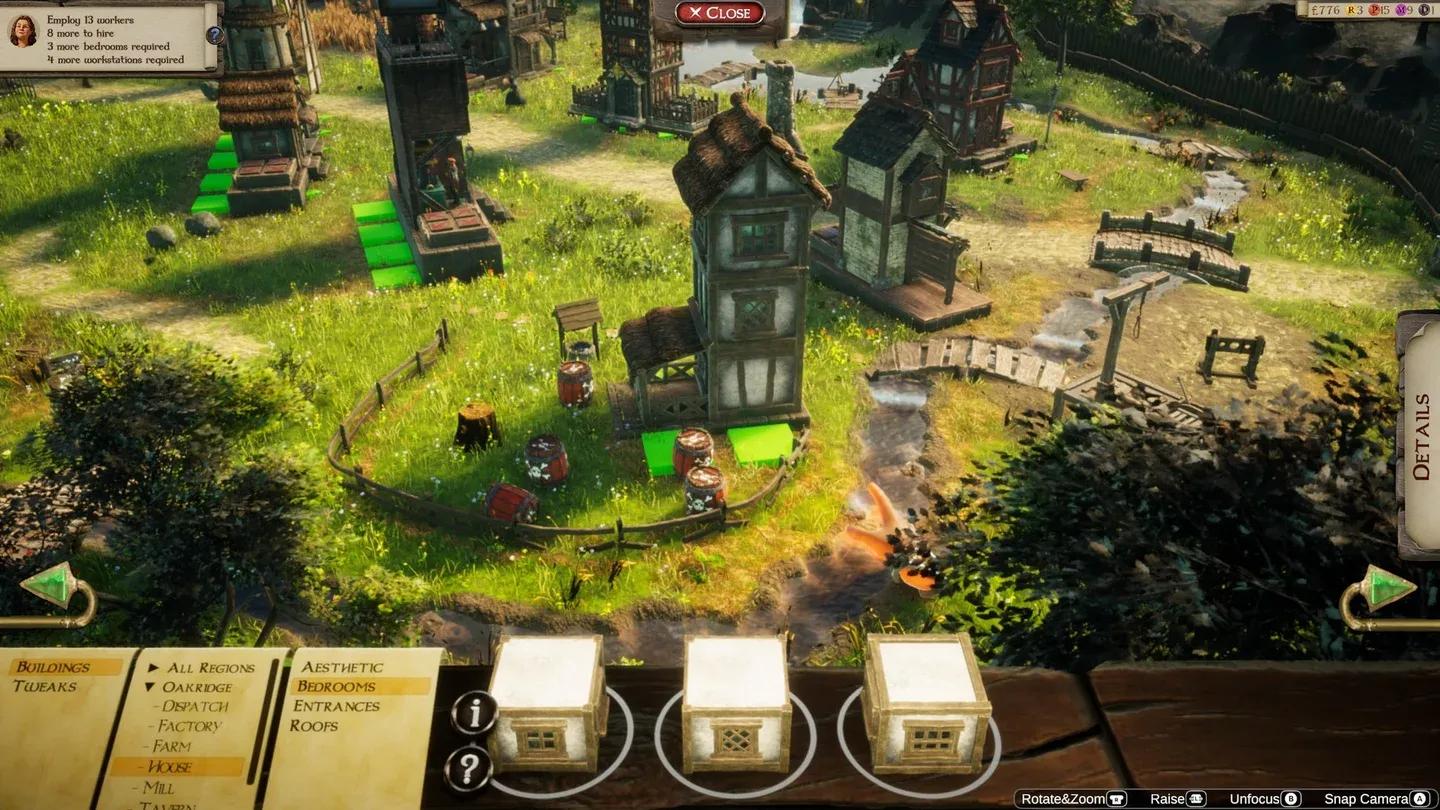 Building placement interface