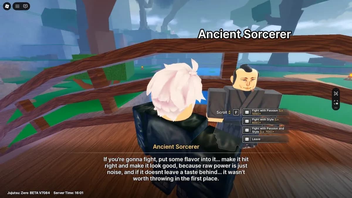 Emplacement du PNJ Ancien Sorcier