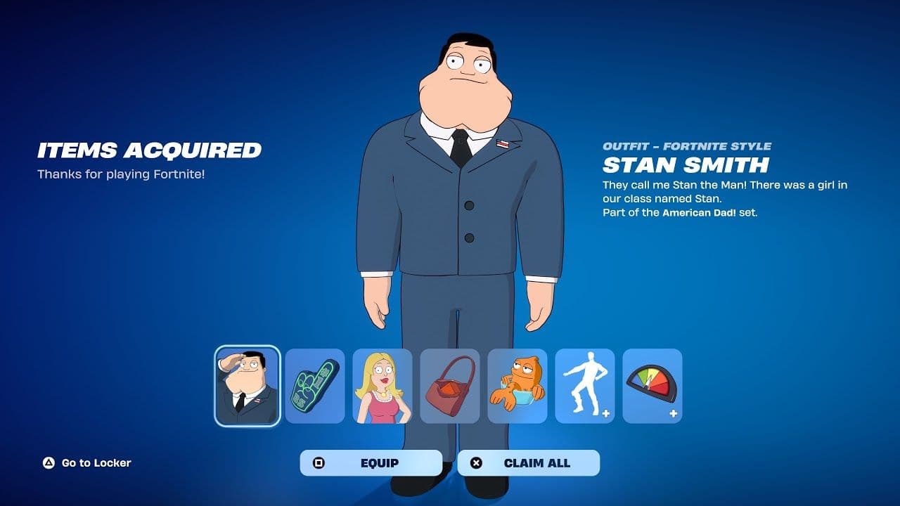 Fortnite Guide: How to Get American Dad Skins
