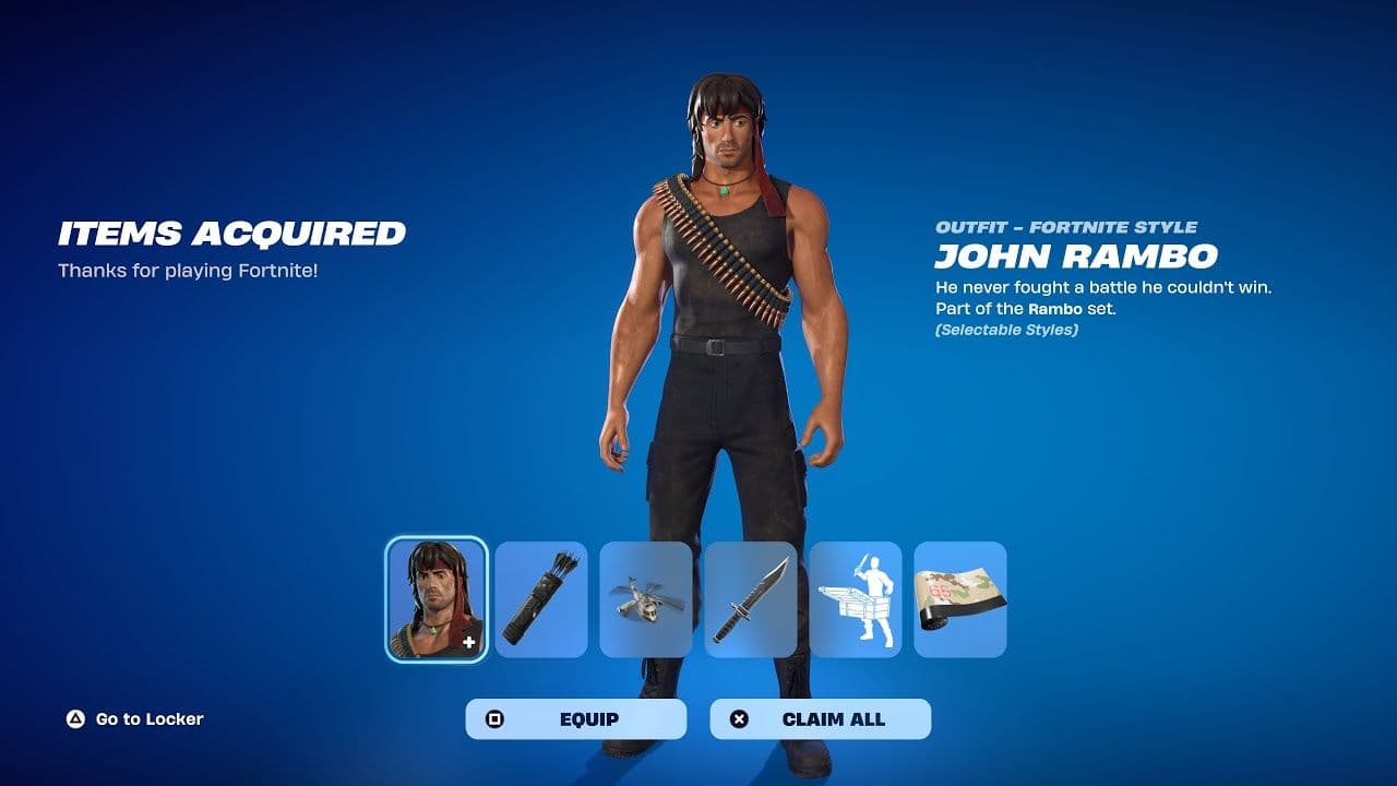 Fortnite Guide: How to Get Rambo Skin