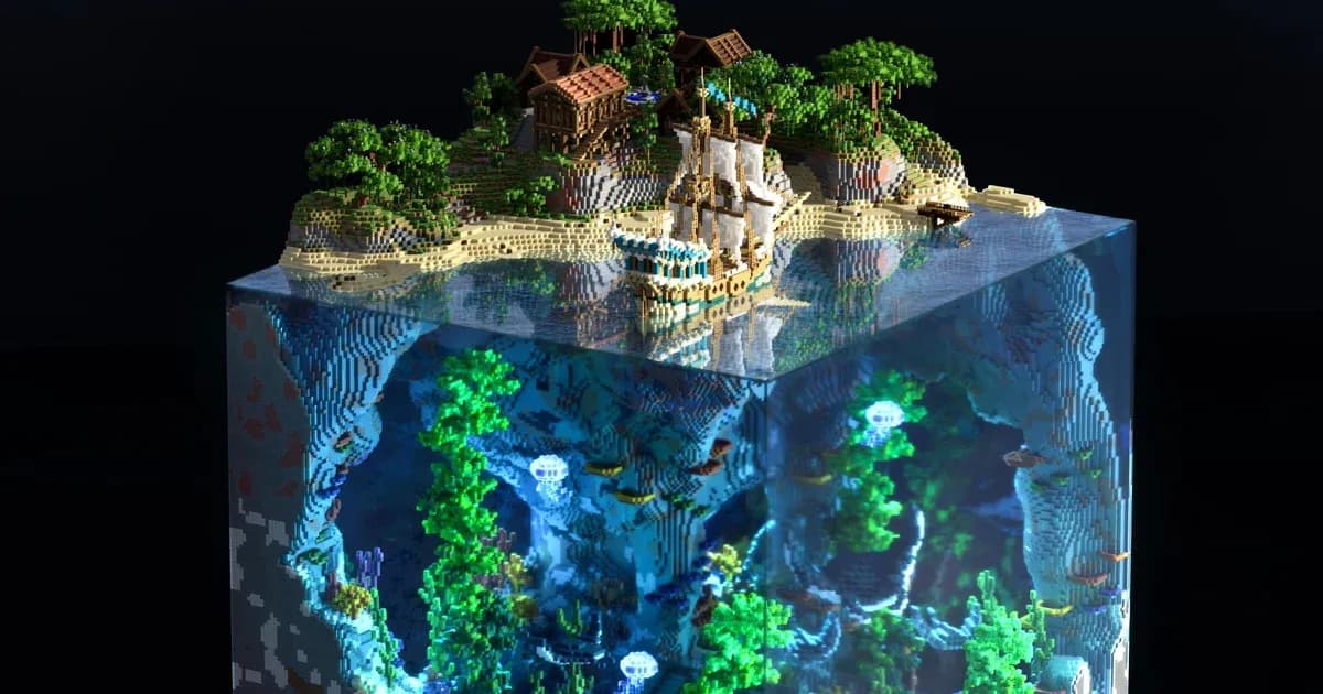 Stop whatever you're doing and look at this incredible Minecraft world built inside a block | PC Gamer - Social