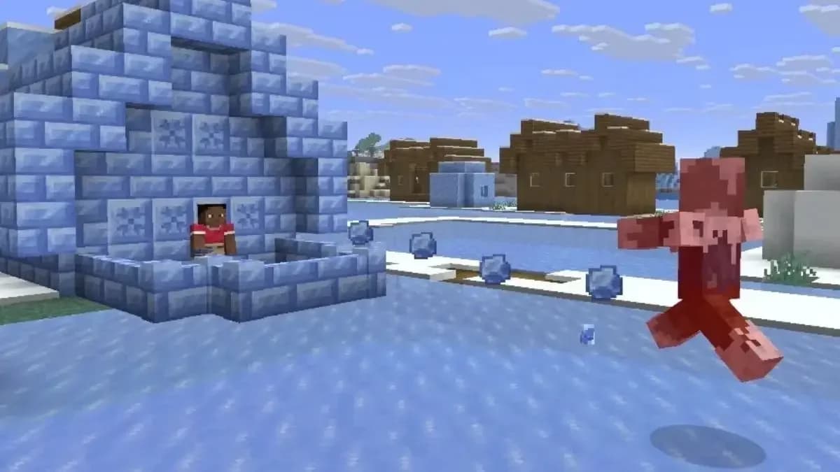 Stonecutter UI zeigt Optionen für Packed Ice Brick-Varianten