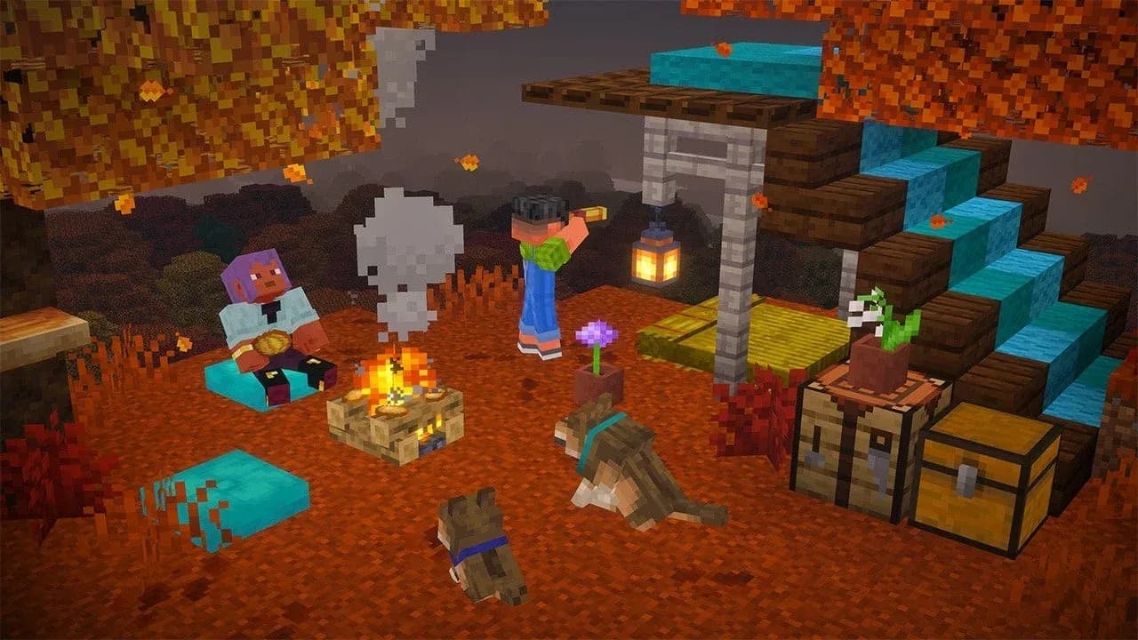 Sitting on a Cushion in Minecraft