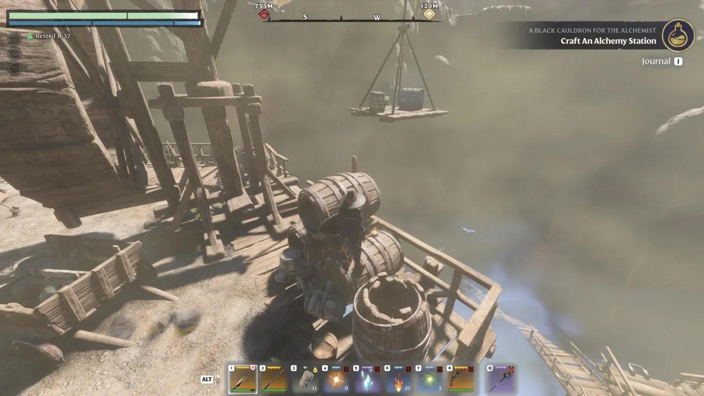 Место сундука на крыше Mining Rift