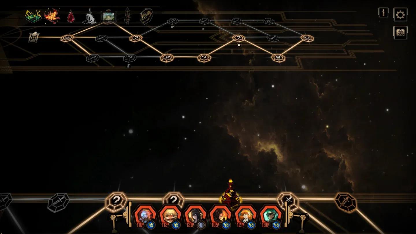 Mapa de selección de nodos de Mirror Dungeon