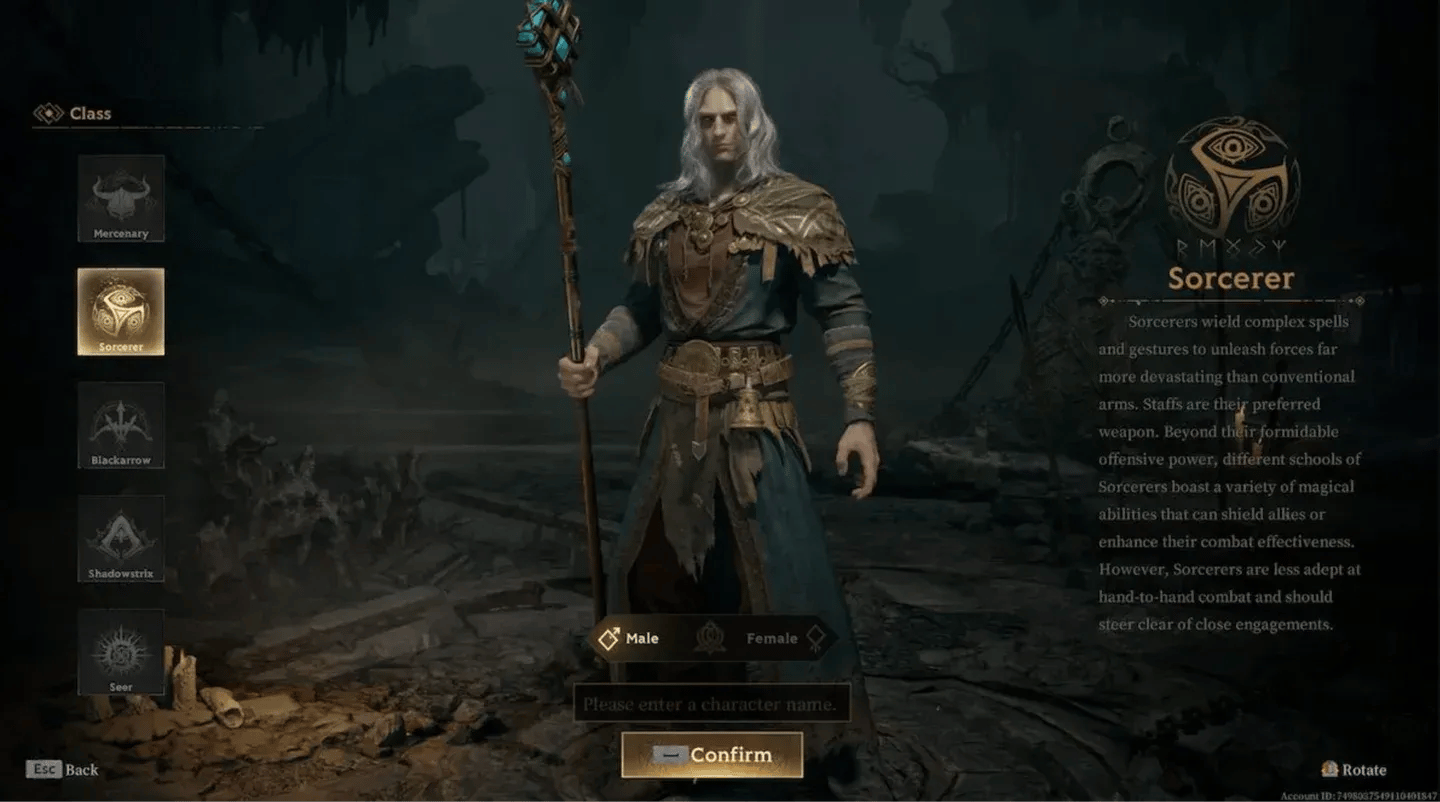 Elemental skill selection screen