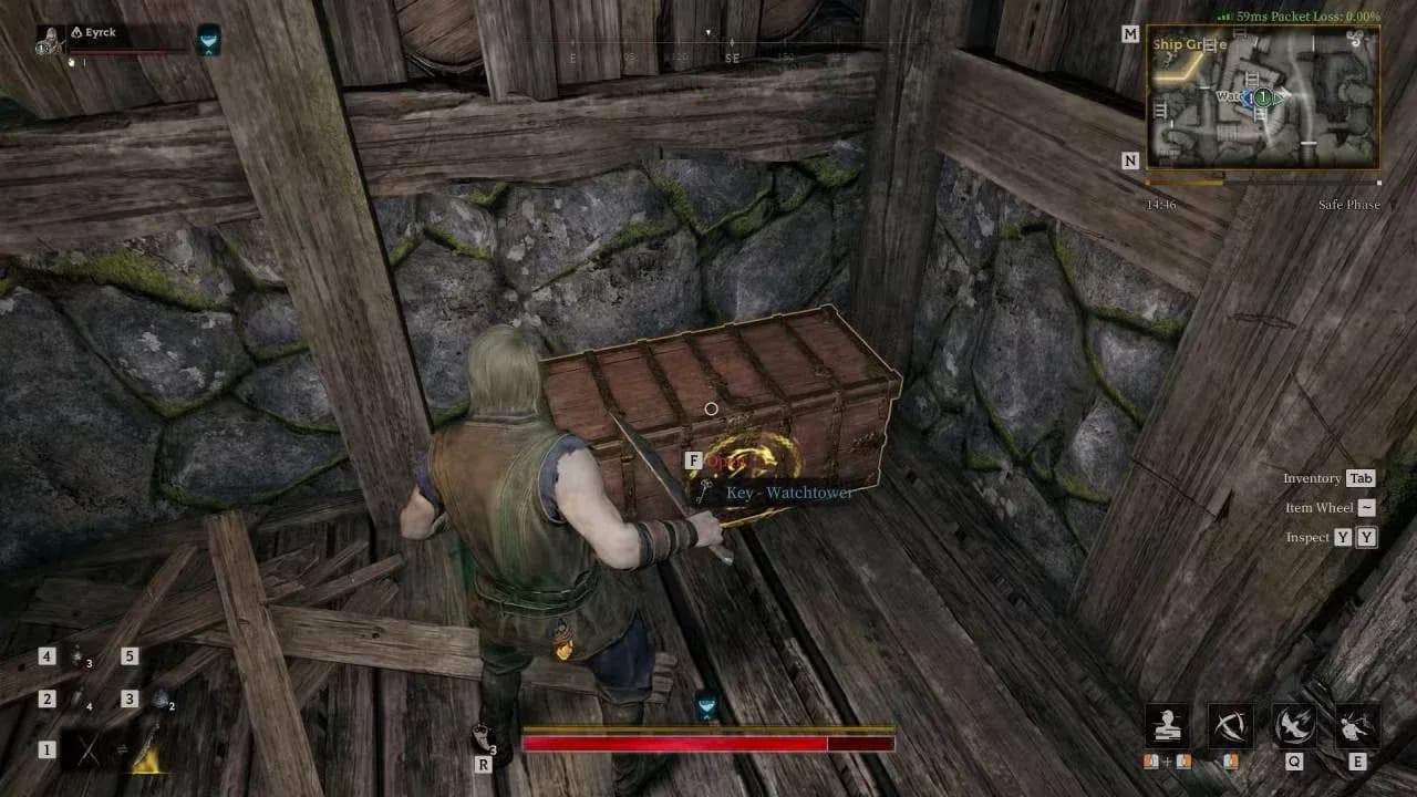 Watchtower Chest Key in inventory