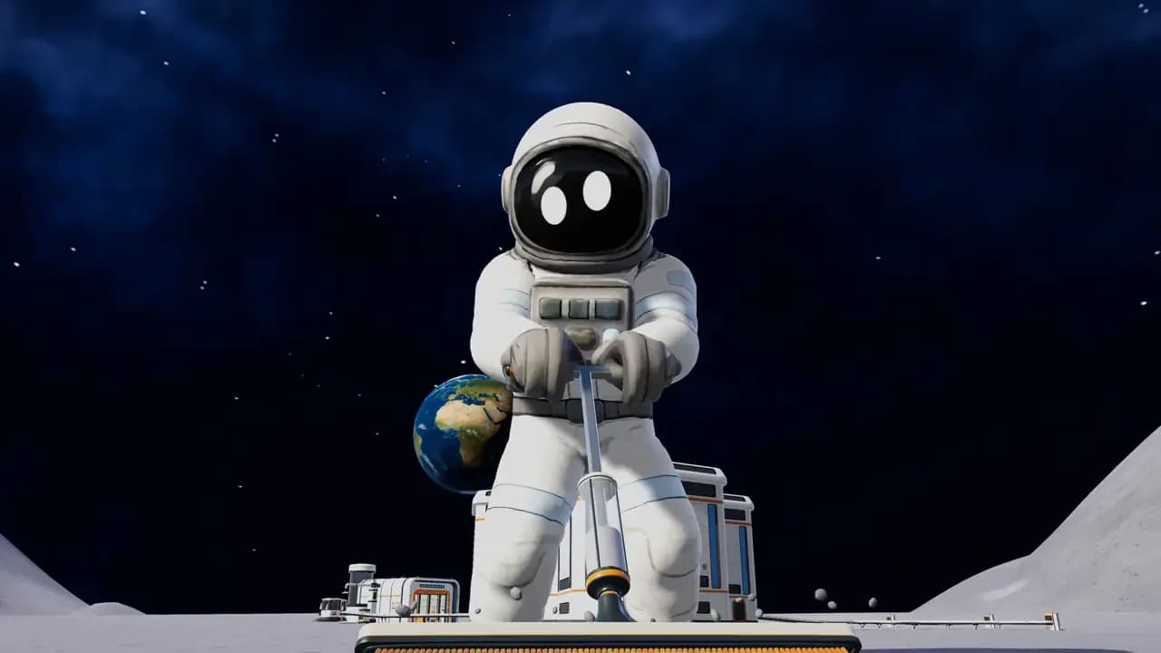 Moon Sweepers beginner player depositing dust at the depot
