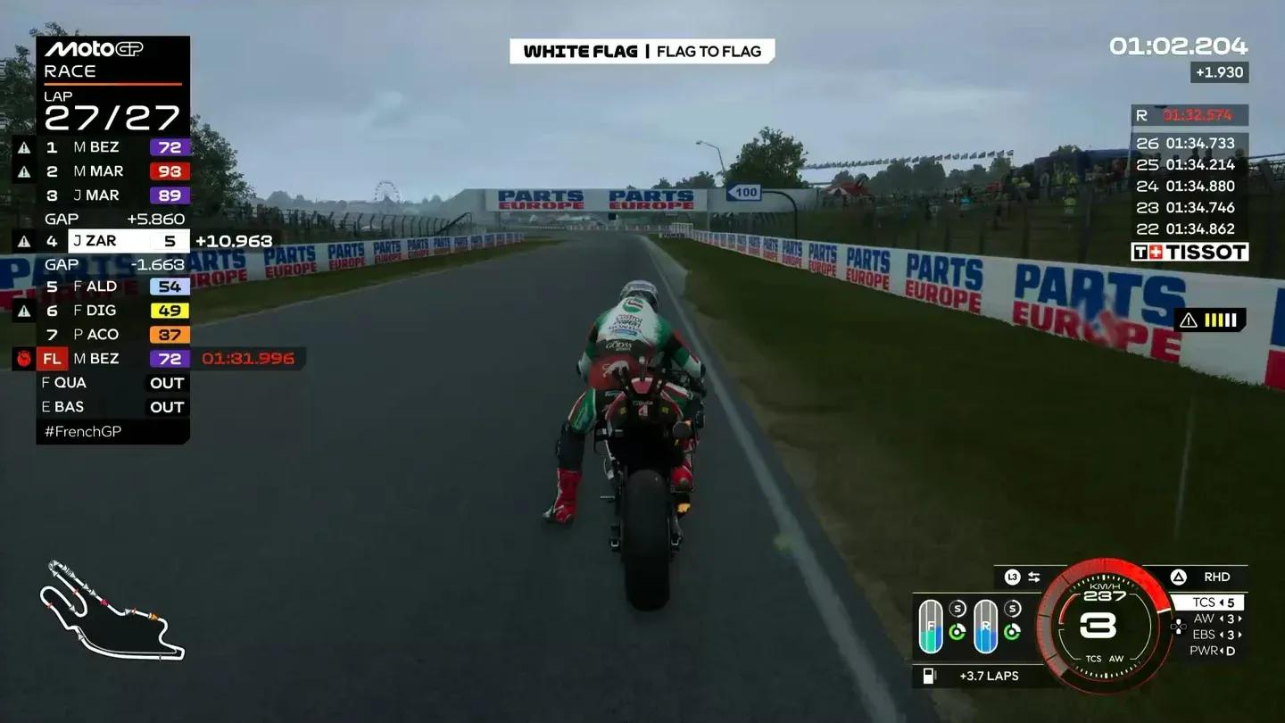 Tire wear tracking during race