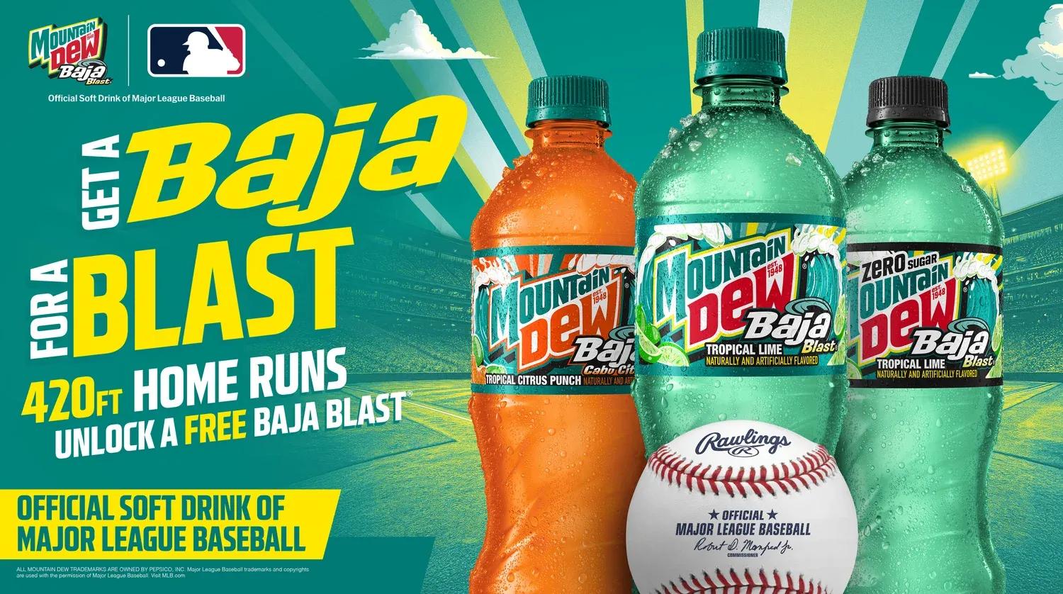 Mountain Dew® Baja Blast® knocks it out of the park with 'Get a Baja for a Blast' fan promotion for the 2026 MLB season