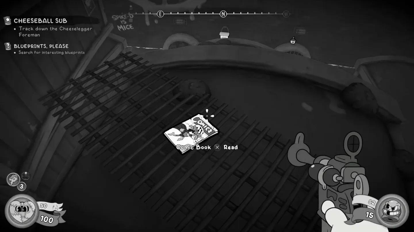 Comics collectible pickup screen