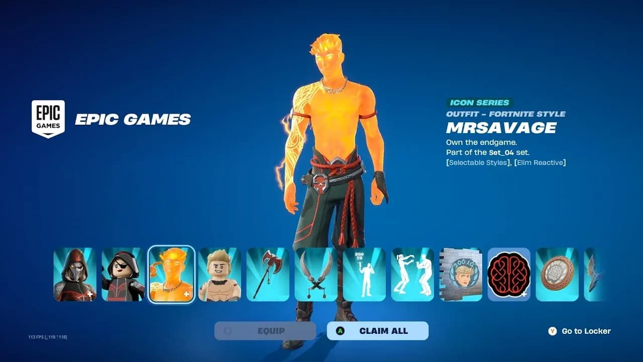 MrSavage outfit reward preview