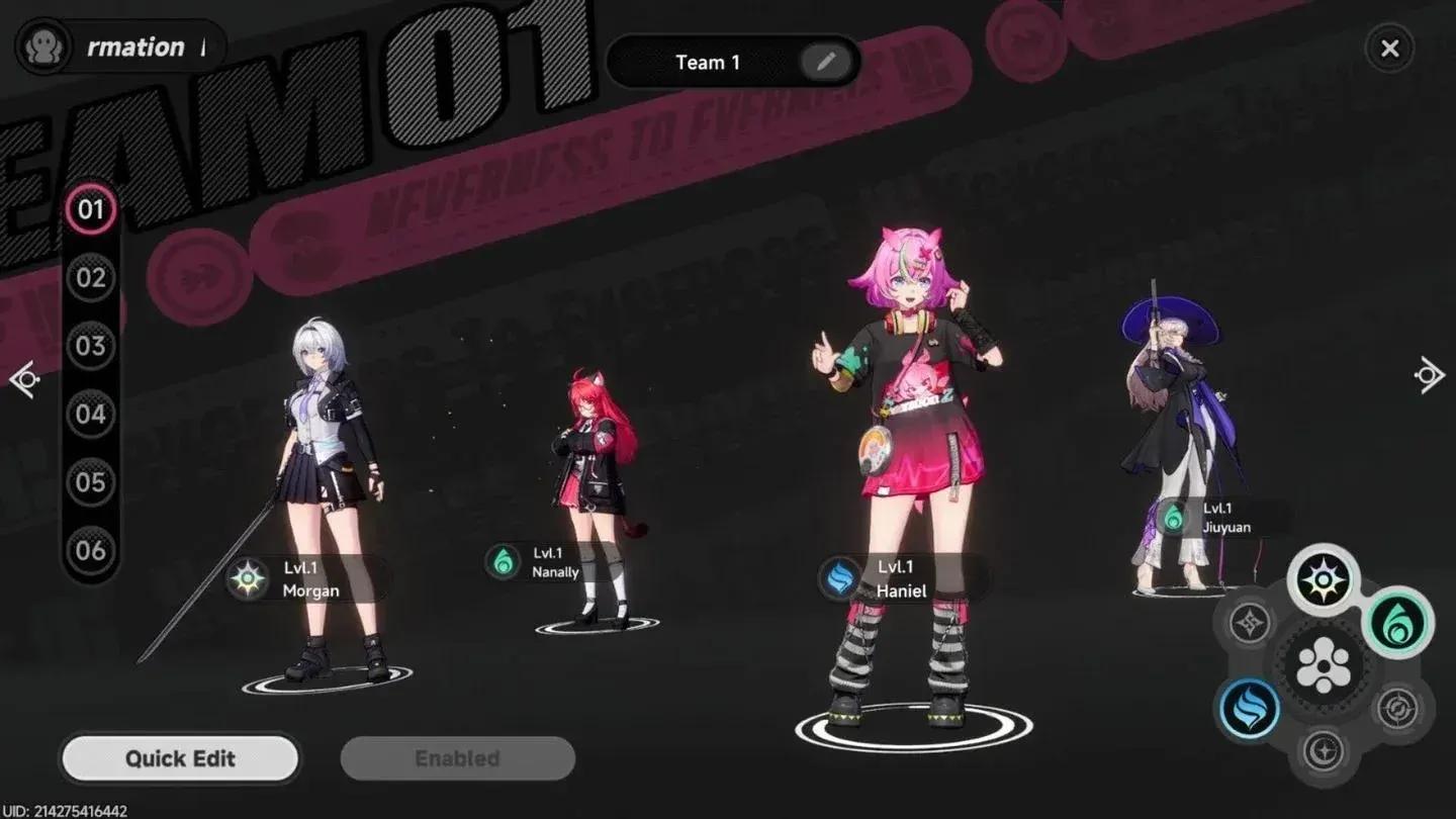 Episode quest selection screen