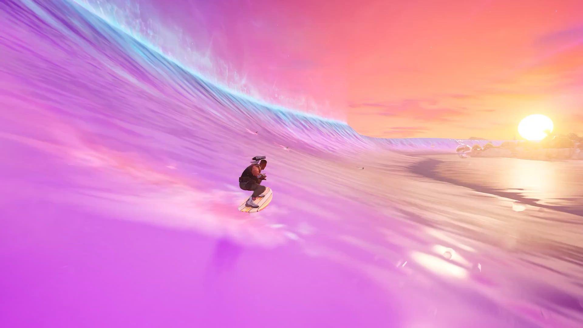 Tsunami wave surfing mechanics