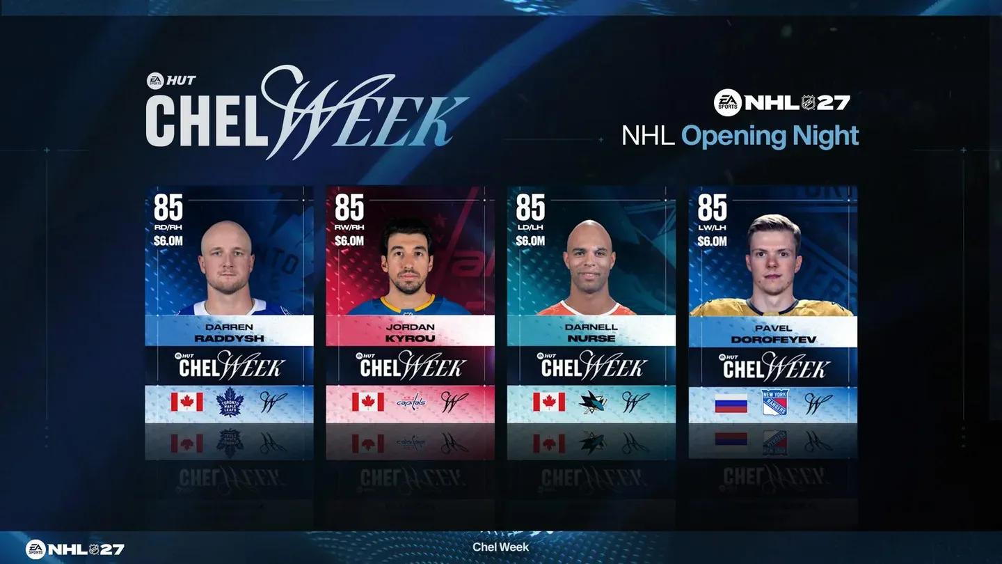 CHEL Week 2 Opening Night cards