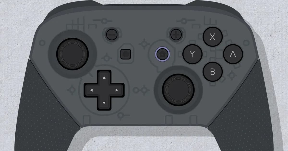 Switch Pro Controller | SVG | EPS | Editable Vector | Transparent PNG & Printable Artwork | Video Game Controller - Social