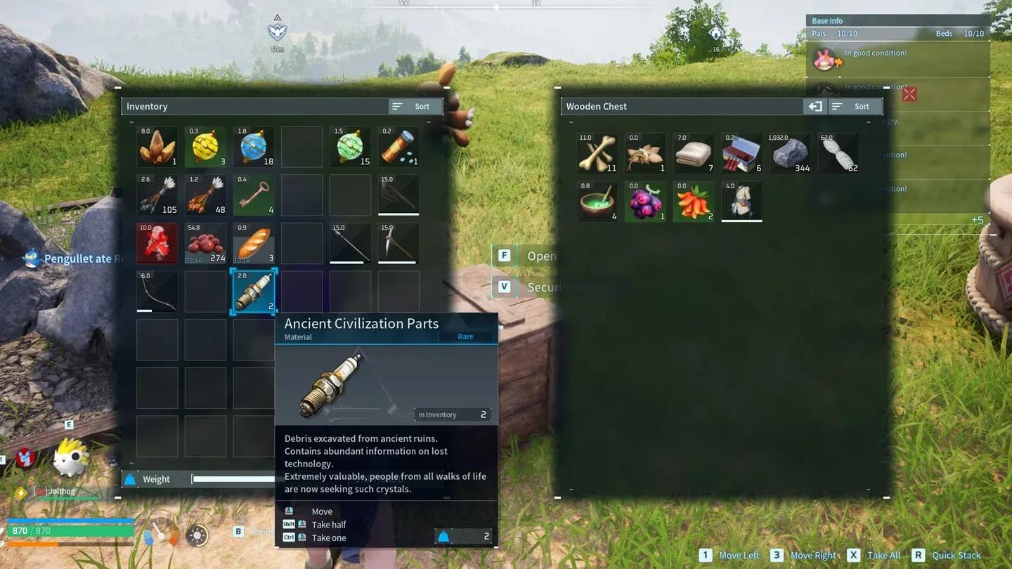 Ancient Tech crafting recipes