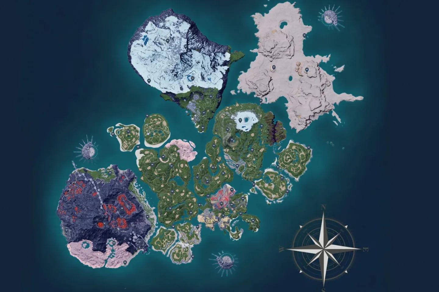 Palworld full zone map