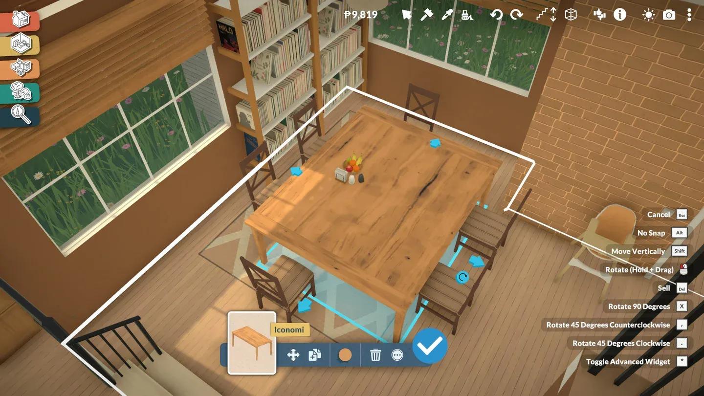 Stacking items on a resized shelf