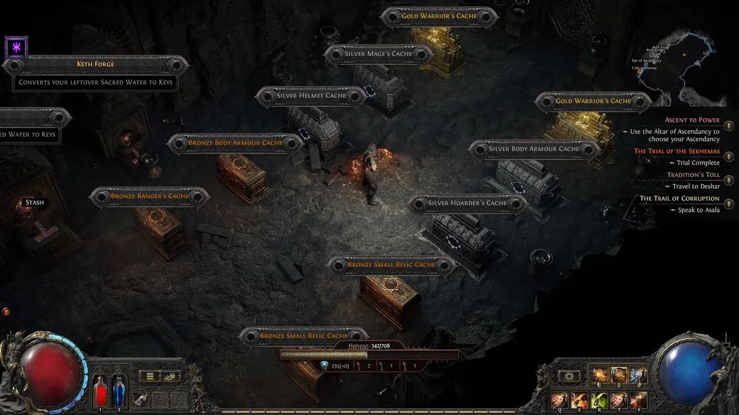 Ascendancy trial unlock screen