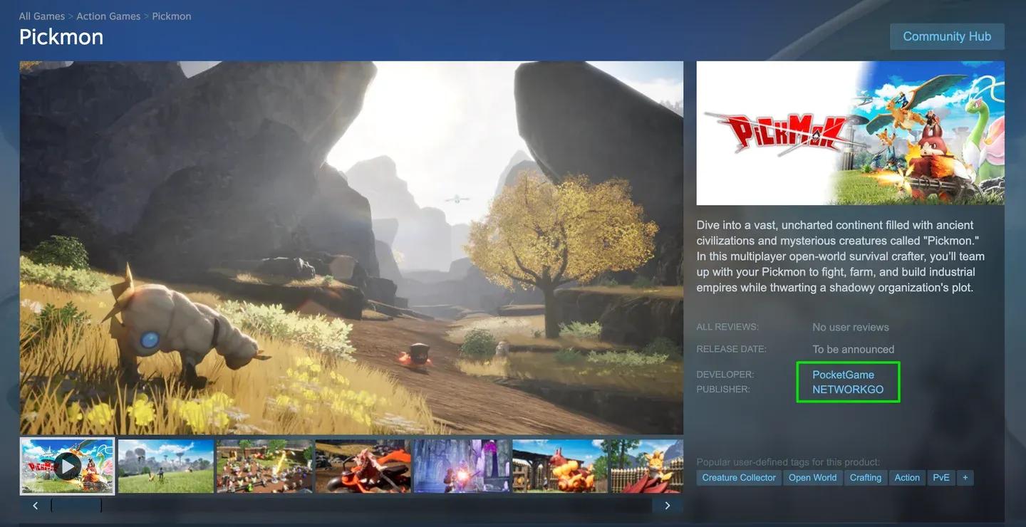 Pickmon trailer creature in question