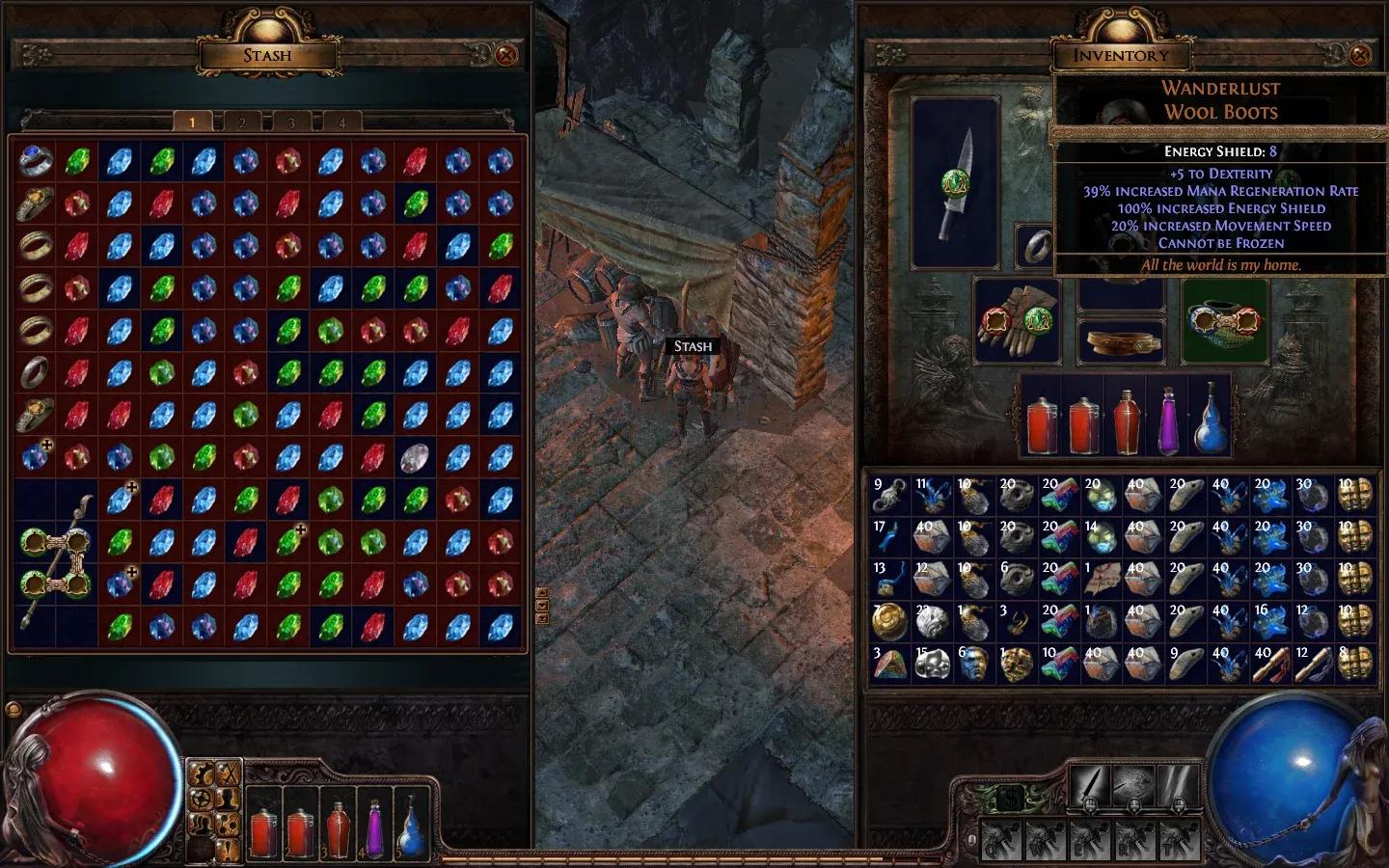 ThrowbackThursday: When finding a gem you needed in your inventory was a  mini-game on its own. No unique art, no search, no vendor. : r/pathofexile