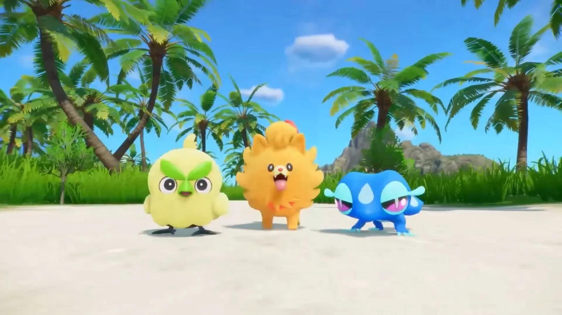 Pokemon Winds and Waves reveals starters Browt, Pombon, and Gecqua