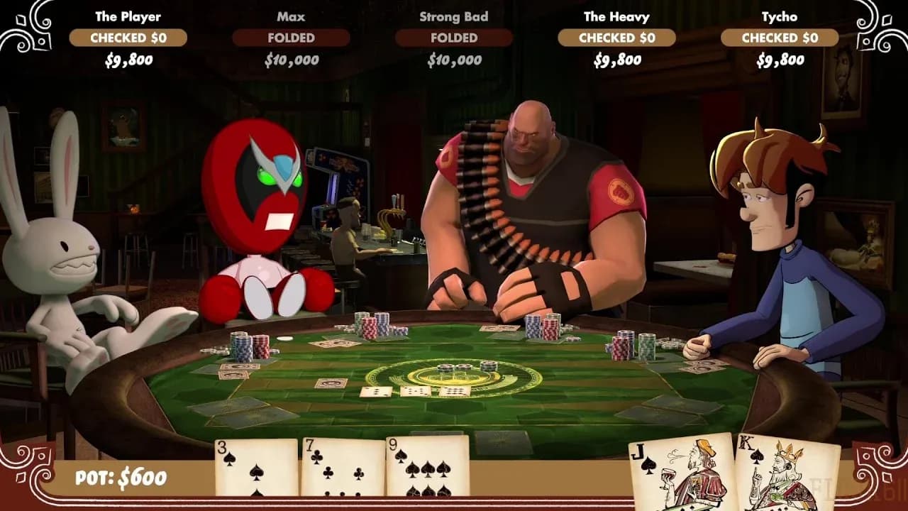 The Inventory's poker table