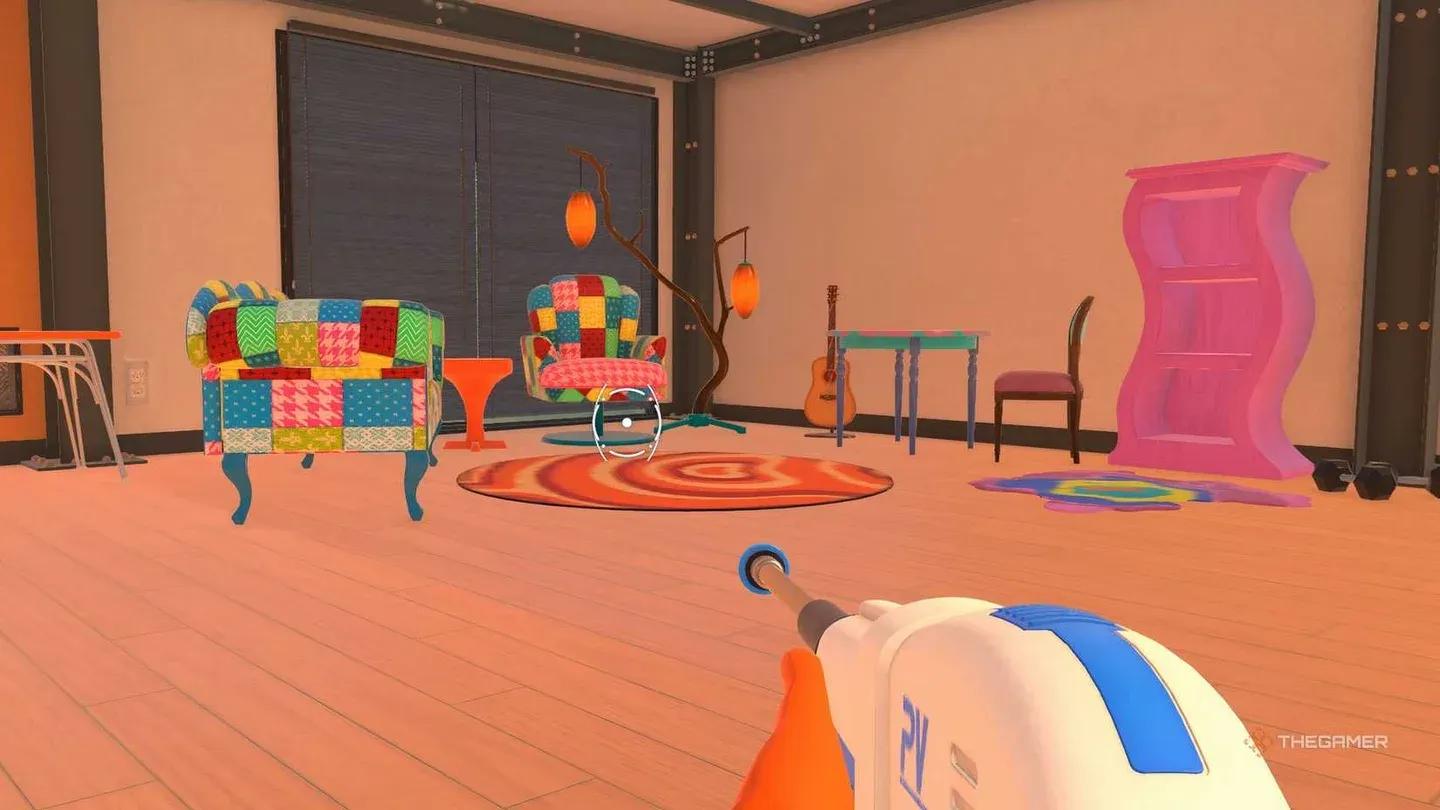 Furniture stacking in action