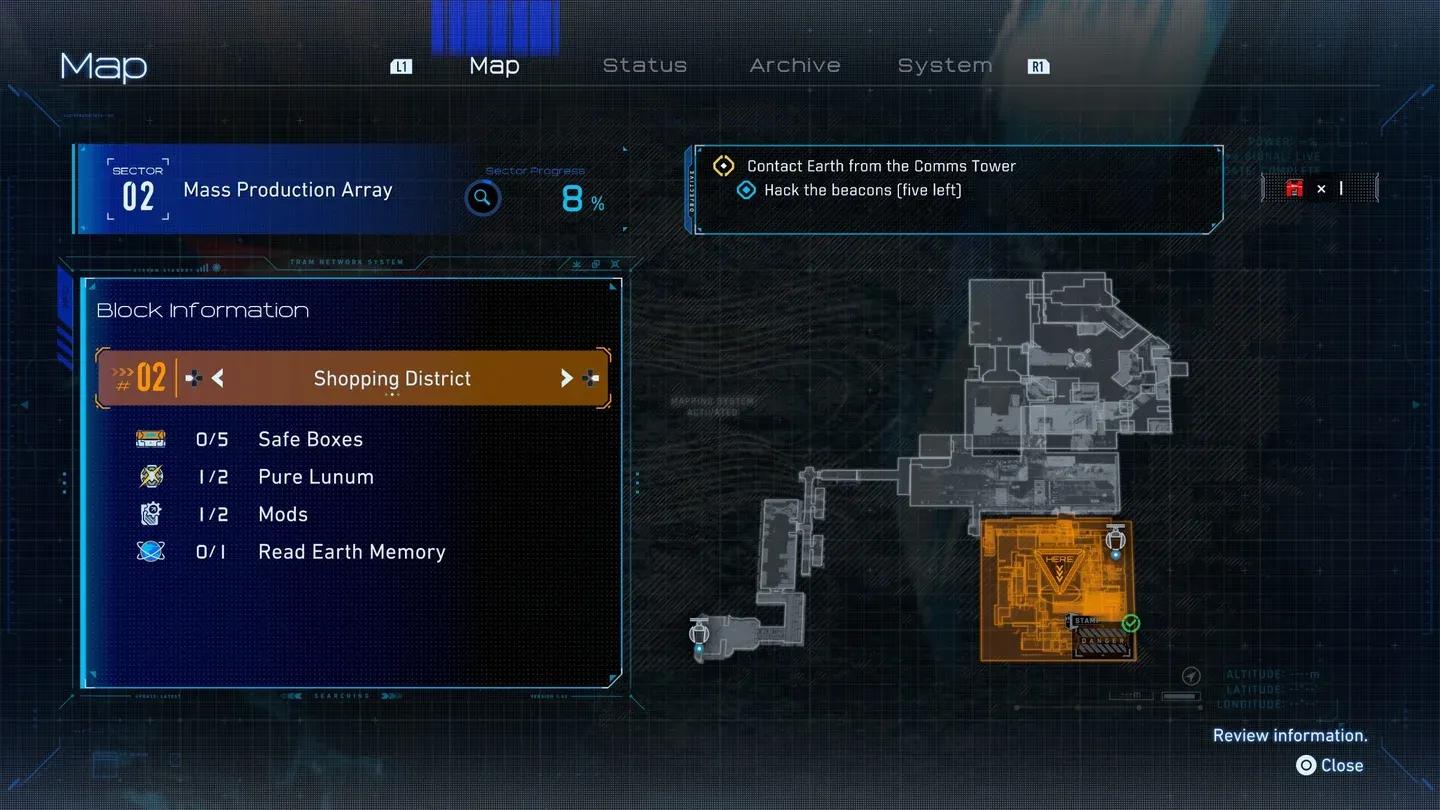 Lunum Mines sector layout