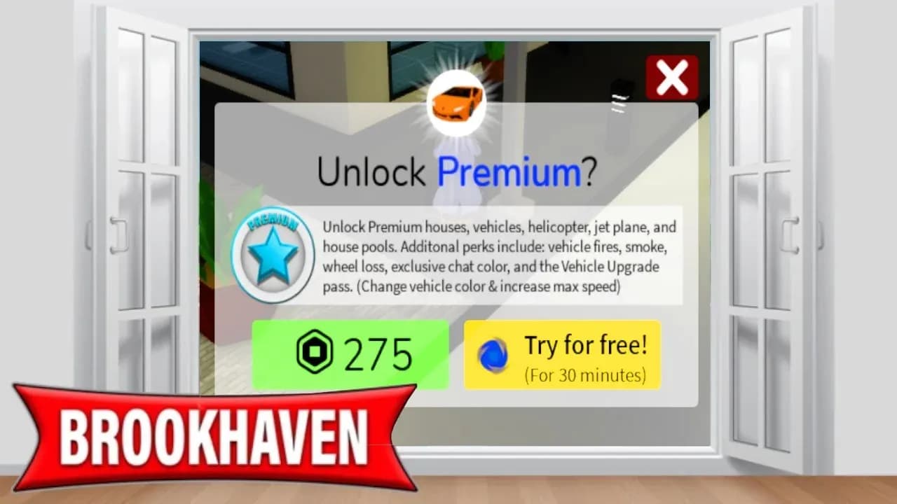 Premium 패스 집 선택 화면