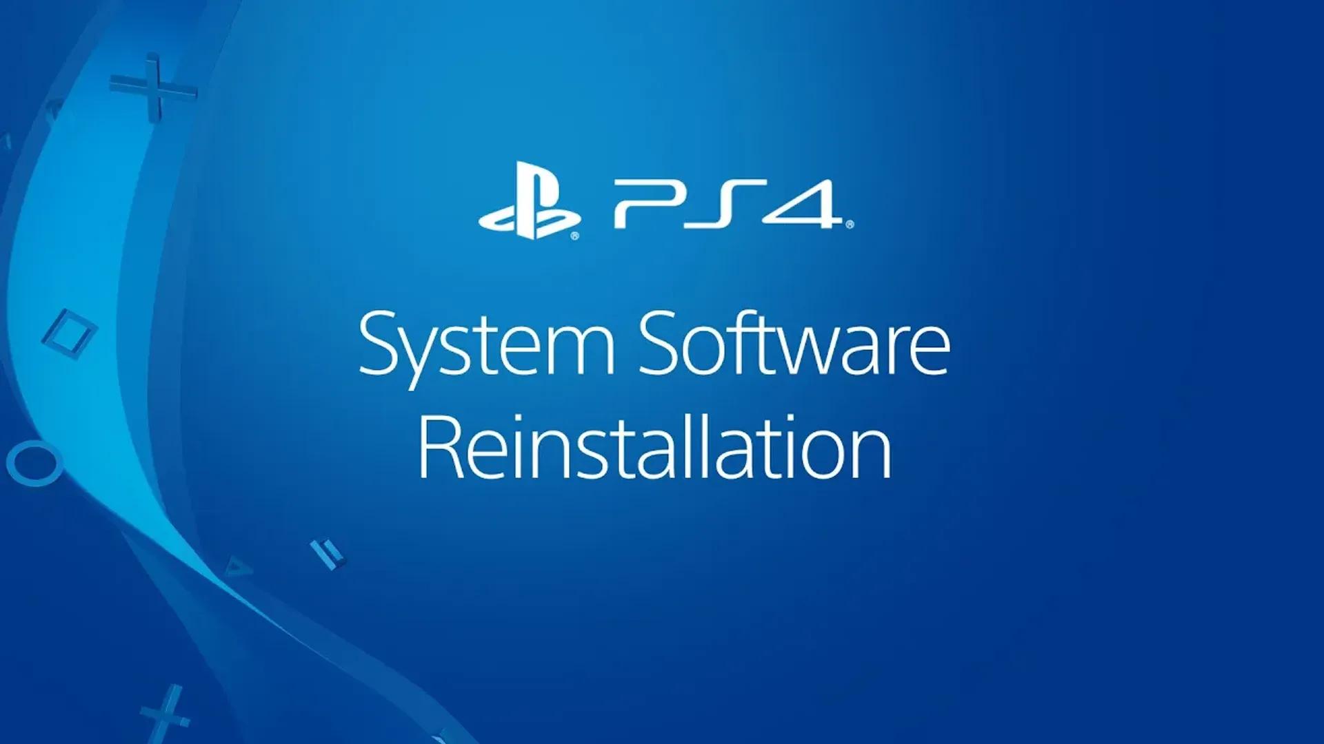Reinstall PS5 console and PS4 console ...