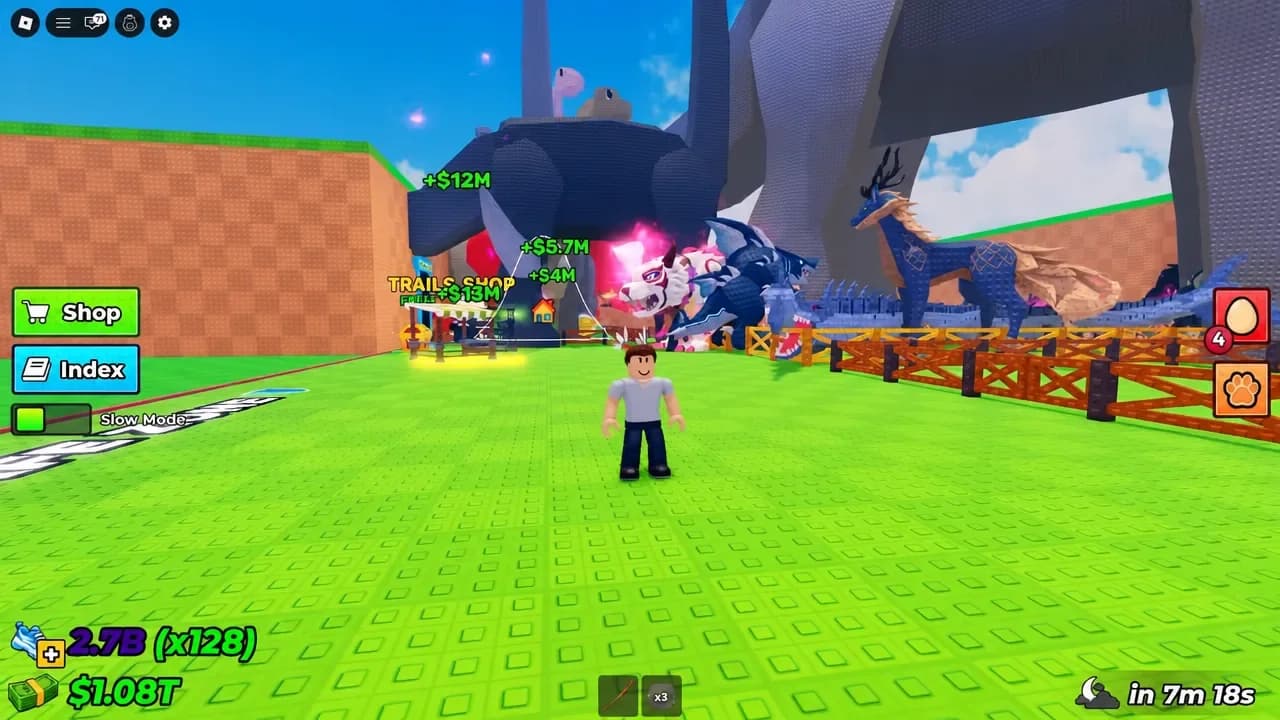 Магазин Weights Shop в Race for Eggs с тирами апгрейдов гантелей и ценами