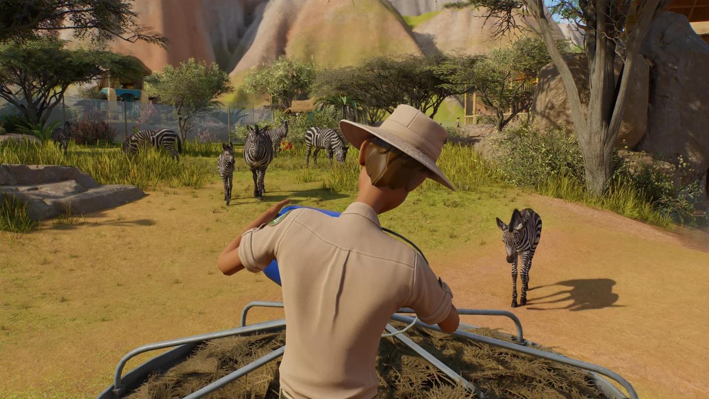Grey wolf pack in Planet Zoo 2 habitat with breeding animals