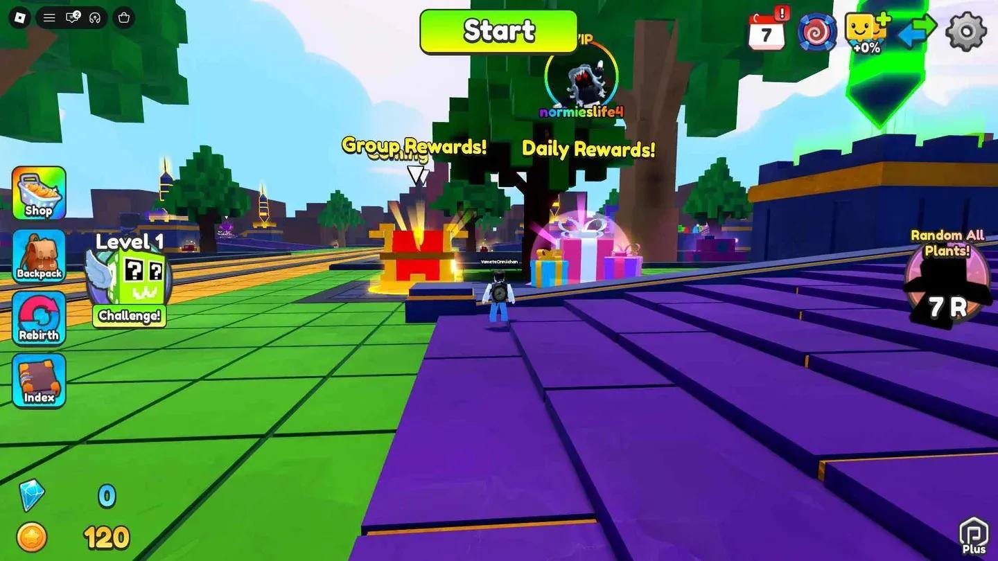 Code redemption screen