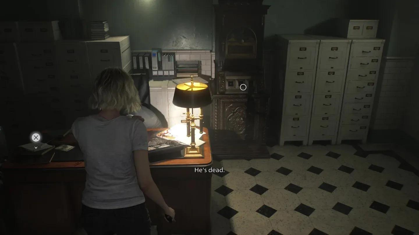 Localização do cofre da Sala de Exame