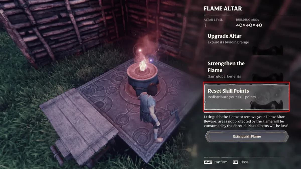 Respec at the Flame Altar