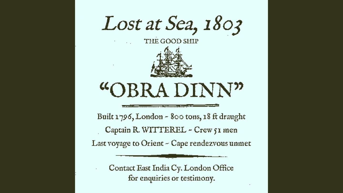 Return of the Obra Dinn | GAMES.GG