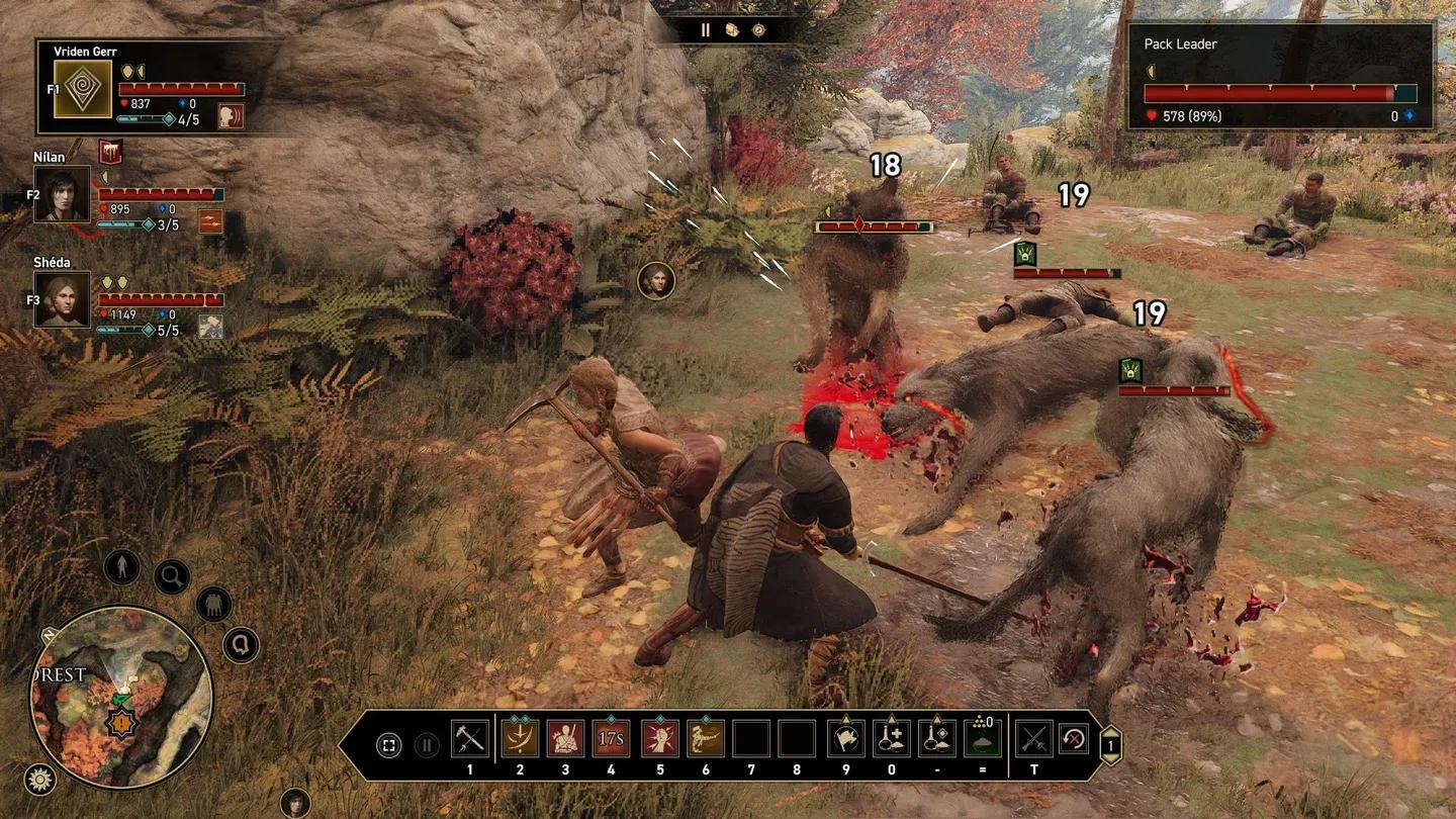 Tactical pause party controls