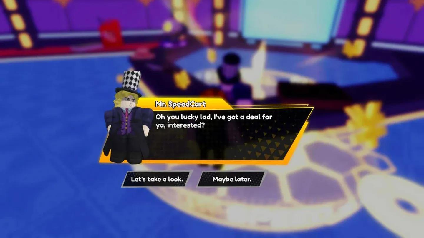 Pantalla de mejora de reroll de rasgos