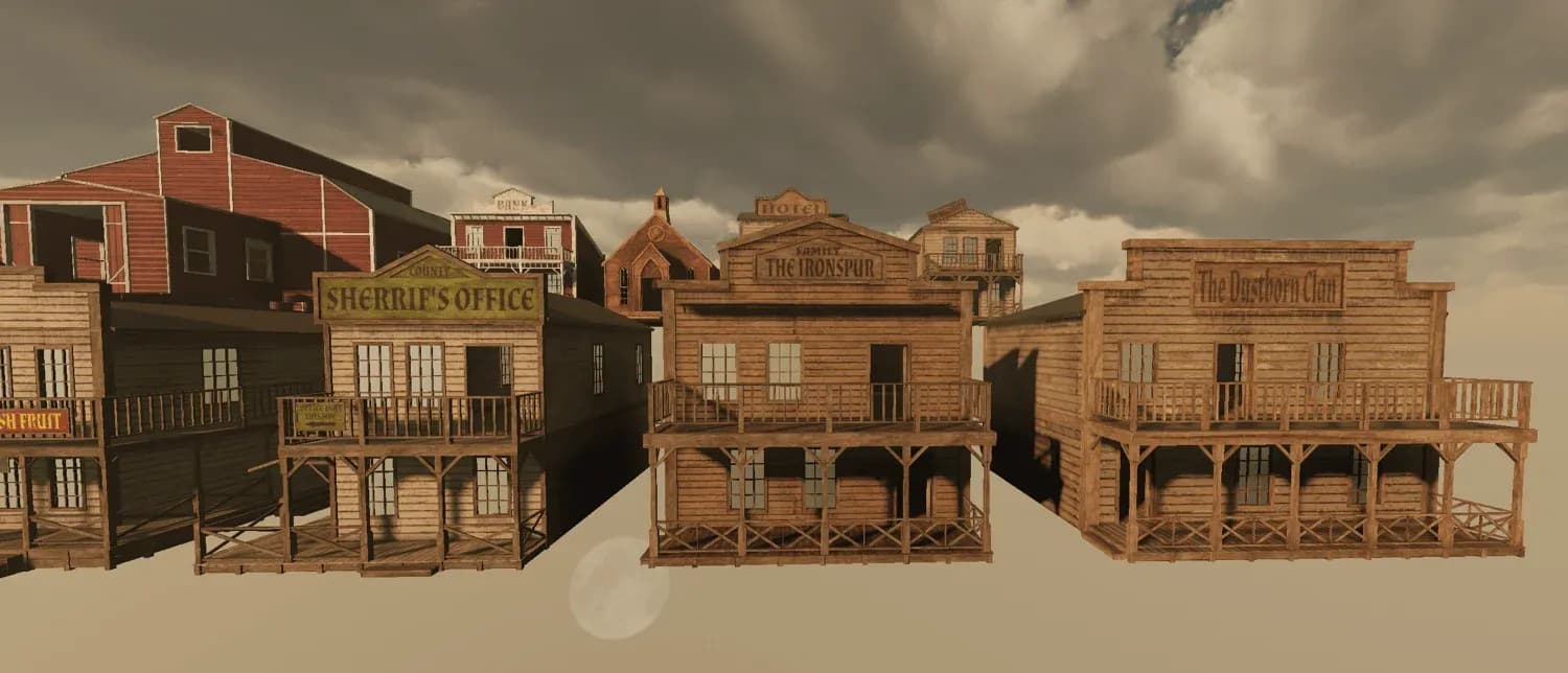 Wild West Roblox Town Buildings Starter Pack