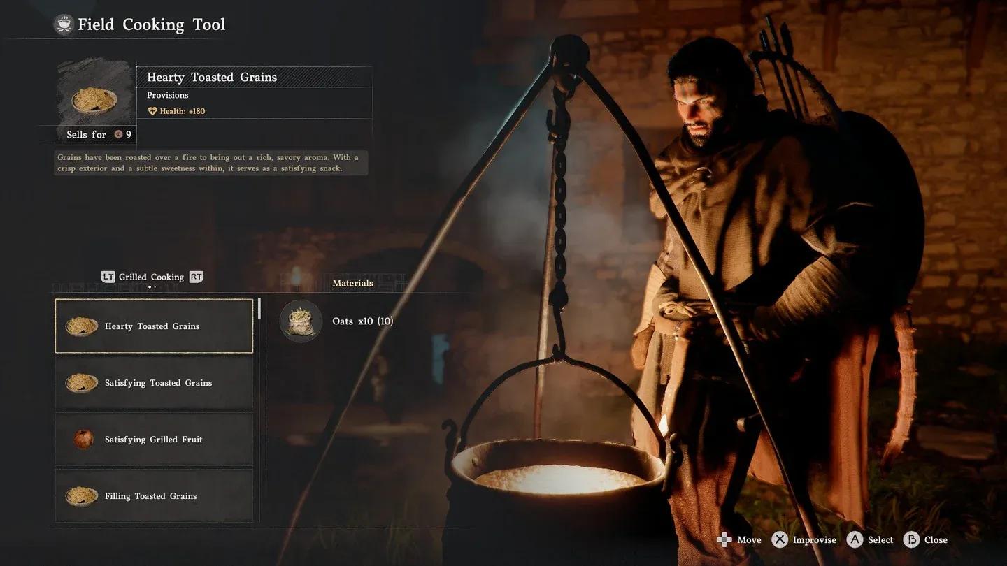 Cooking fish at the cauldron